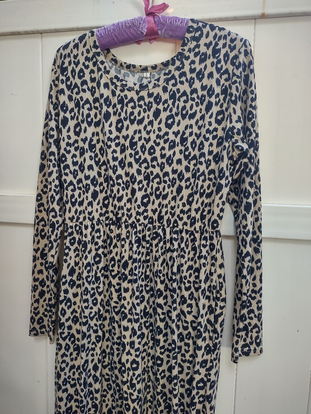 Leopard Print Rayon Maxi Dress Women | Unbranded | Size Large